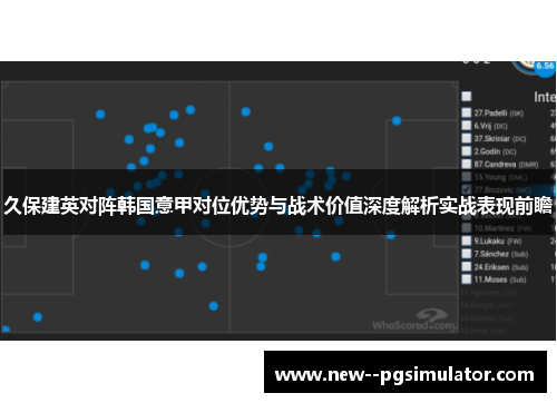 久保建英对阵韩国意甲对位优势与战术价值深度解析实战表现前瞻
